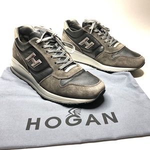 Hogan N20 Size 8.5 Grey Interactive Suede Sneakers